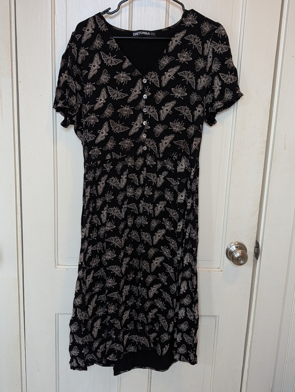 Disturbia Mortmoth Short Sleeve Midi Dress - Picture 2 of 6